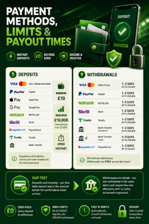 10bet Payment Methods