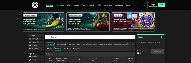 Grosvenor Cricket Betting