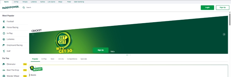 Paddy Power Cricket Betting